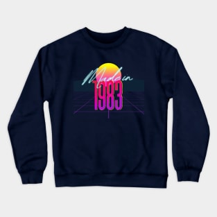 Made In 1983 ∆∆∆ VHS Retro Outrun Birthday Design Crewneck Sweatshirt